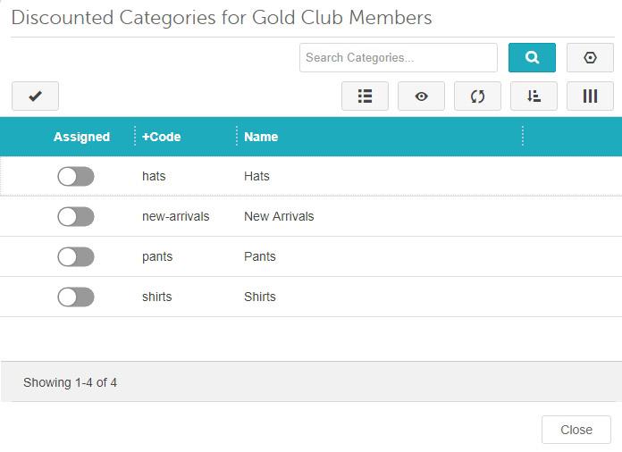 Discounted Categories 